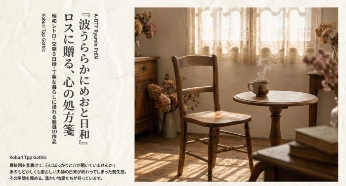 波うららかにめおと日和みたいな、似てるドラマ